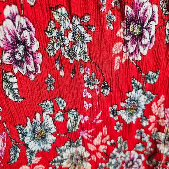 Patrons of Peace Red Floral Charlotte Maxi Skirt Size Large - Picture 4 of 10